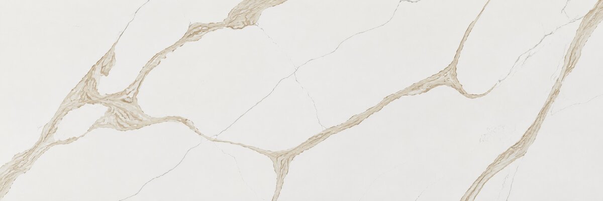 Muestra ampliada del acabado Calacatta Mystery Gold
