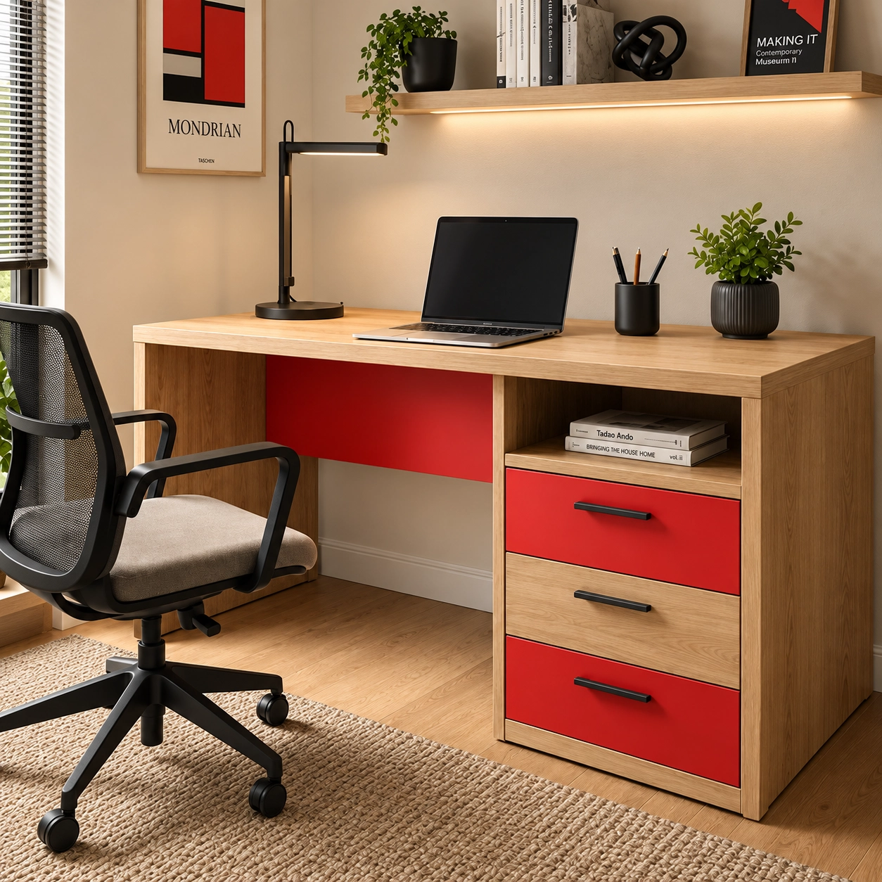 Ambiente de referencia con el acabado Rojo