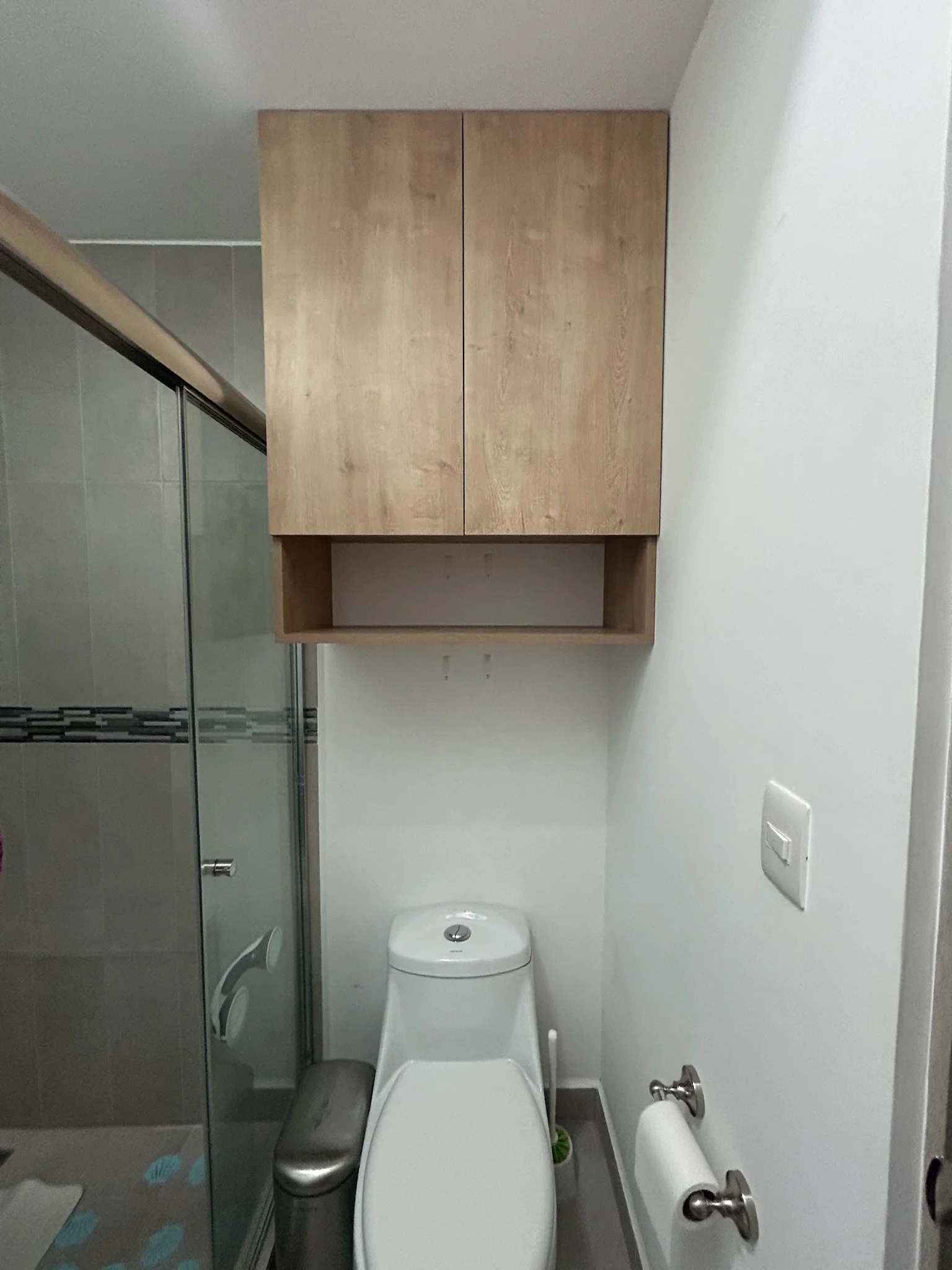 Imagen 1 del proyecto Armario aéreo para baño angosto en Baño / almacenaje vertical